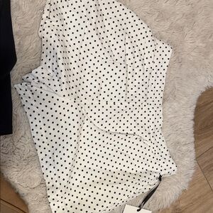 Kate Spade White Skirt with Black Dots